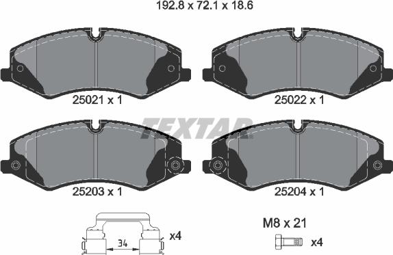 Textar 2502201 - Jarrupala, levyjarru inparts.fi