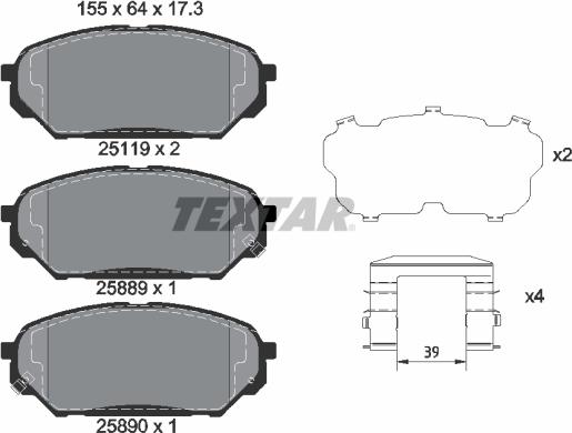 Textar 2511901 - Jarrupala, levyjarru inparts.fi