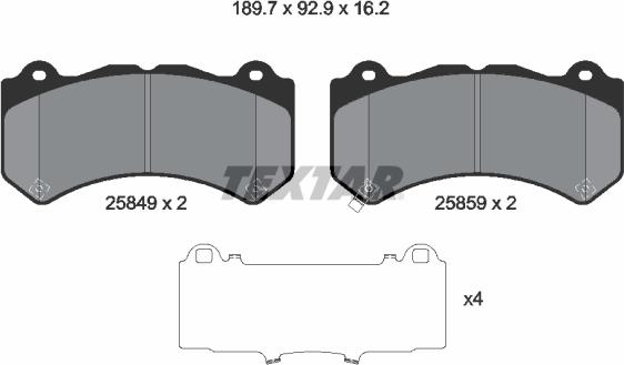 Textar 2584901 - Jarrupala, levyjarru inparts.fi