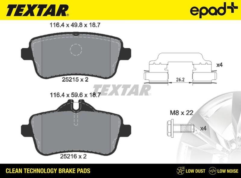 Textar 2521501CP - Jarrupala, levyjarru inparts.fi