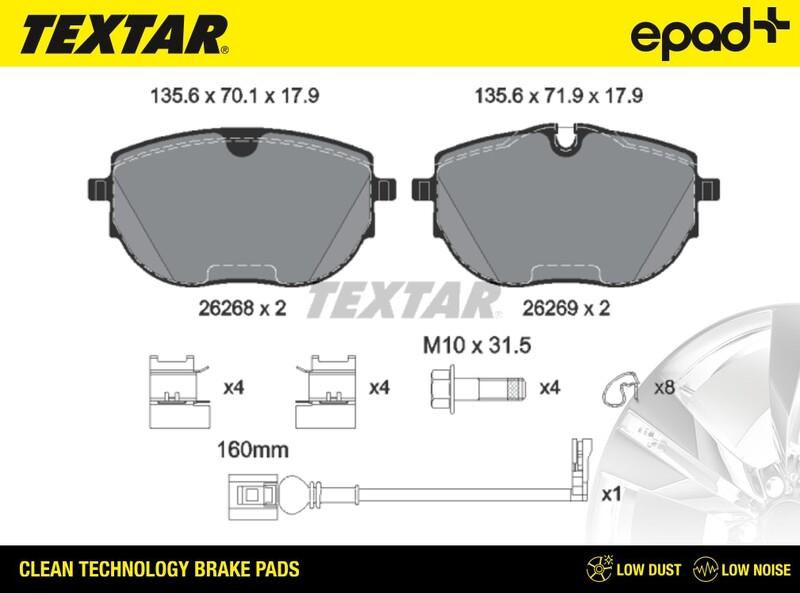 Textar 2626801CP - Jarrupala, levyjarru inparts.fi