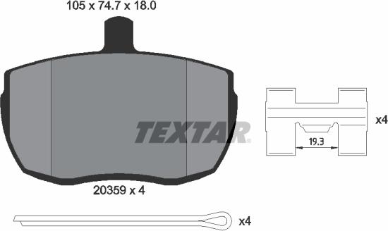 Textar 2035908 - Jarrupala, levyjarru inparts.fi