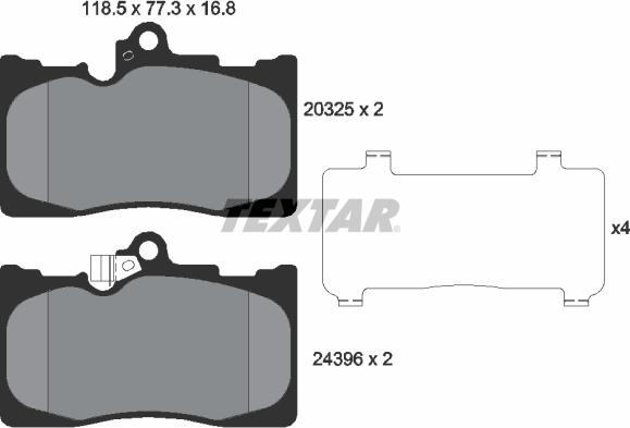 Textar 2032501 - Jarrupala, levyjarru inparts.fi