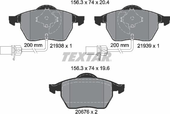 Textar 89012900 - Jarrupalasarja, levyjarru inparts.fi