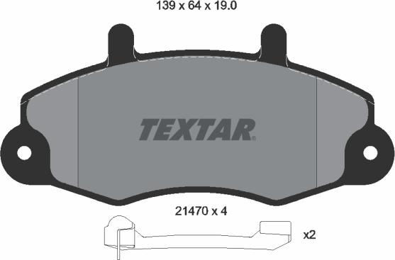 Textar 89002900 - Jarrupalasarja, levyjarru inparts.fi