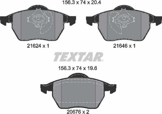 Textar 89011700 - Jarrupalasarja, levyjarru inparts.fi