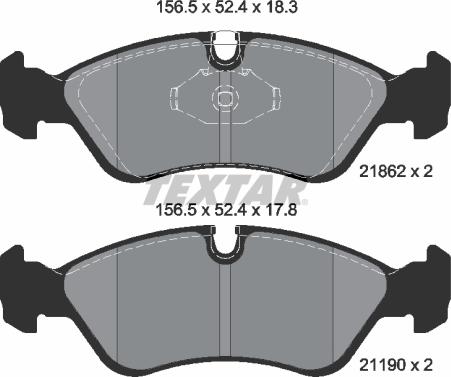 Textar 89004000 - Jarrupalasarja, levyjarru inparts.fi