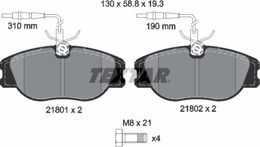 Textar 89003600 - Jarrupalasarja, levyjarru inparts.fi