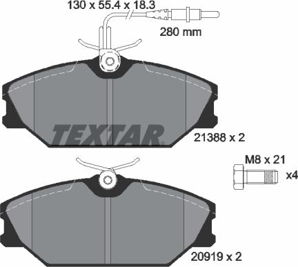 Textar 89010500 - Jarrupalasarja, levyjarru inparts.fi