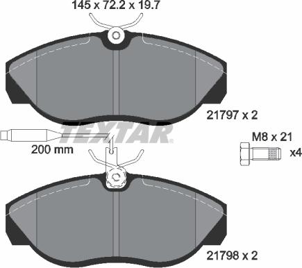 Textar 89011900 - Jarrupalasarja, levyjarru inparts.fi