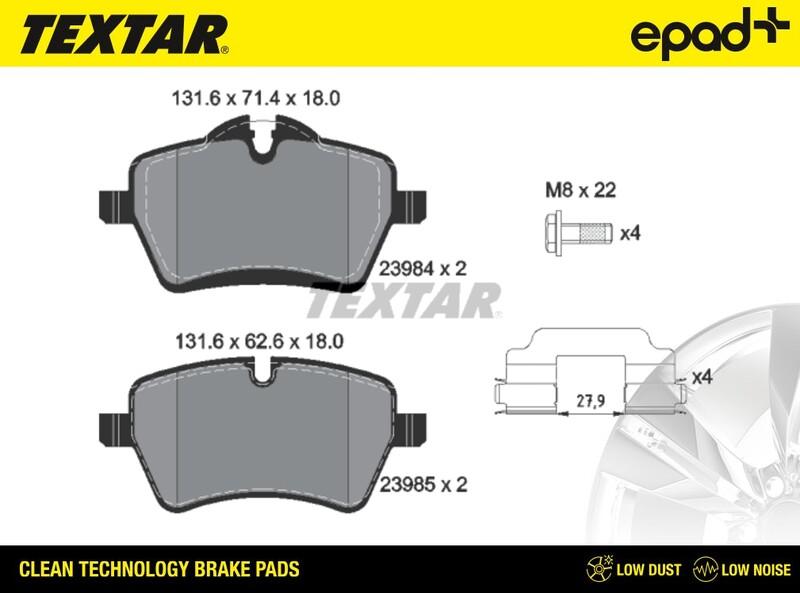 Textar 2398401CP - Jarrupala, levyjarru inparts.fi