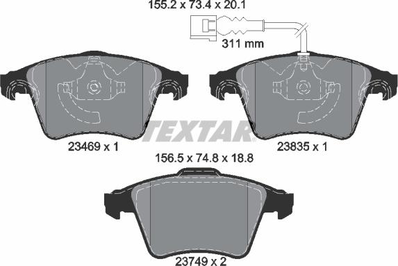 Textar 2346901 - Jarrupala, levyjarru inparts.fi