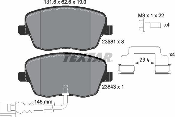 Textar 2358102 - Jarrupala, levyjarru inparts.fi