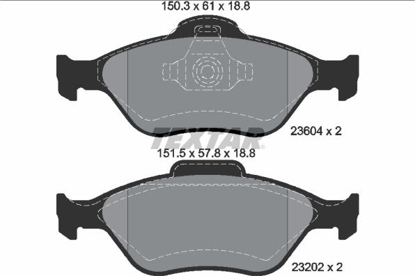 Textar 89007700 - Jarrupalasarja, levyjarru inparts.fi