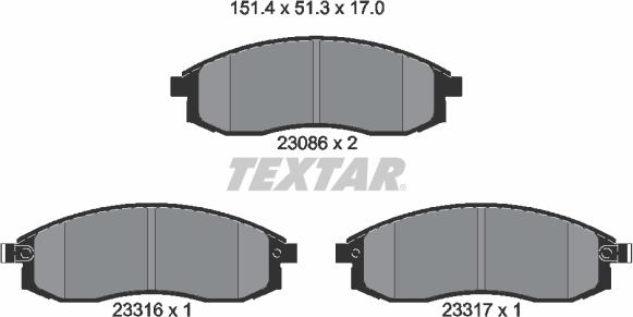 Textar 2308601 - Jarrupala, levyjarru inparts.fi