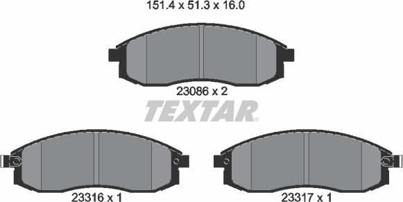 Textar 2308602 - Jarrupala, levyjarru inparts.fi