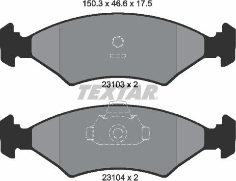 Textar 89001000 - Jarrupalasarja, levyjarru inparts.fi