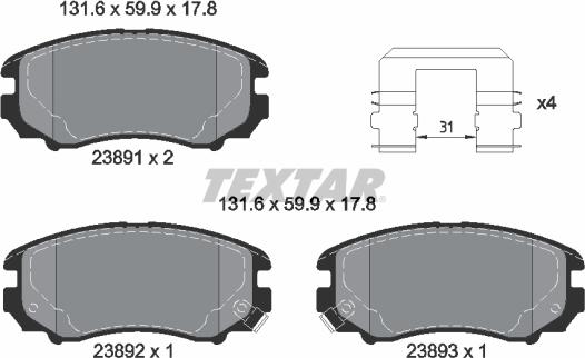 Textar 2389105 - Jarrupala, levyjarru inparts.fi