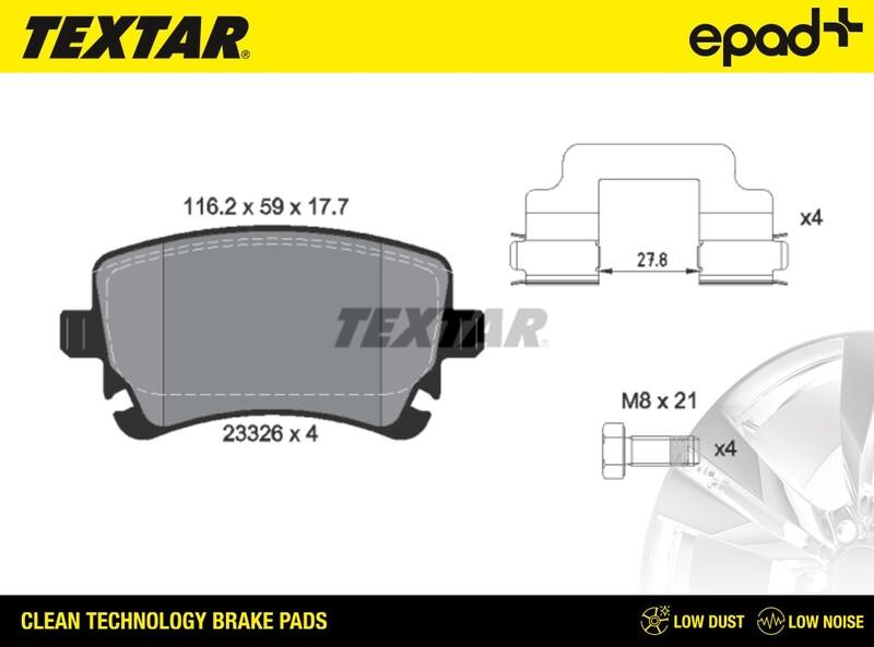 Textar 2332601CP - Jarrupala, levyjarru inparts.fi