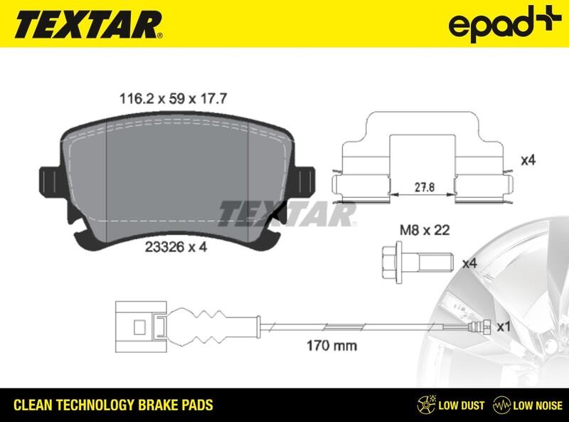 Textar 2332602CP - Jarrupala, levyjarru inparts.fi