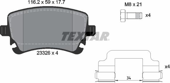 Textar 2332607 - Jarrupala, levyjarru inparts.fi