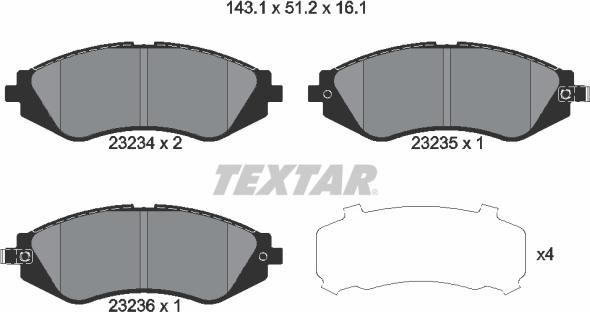 Textar 2323401 - Jarrupala, levyjarru inparts.fi