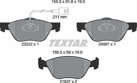 Textar 2322201 - Jarrupala, levyjarru inparts.fi