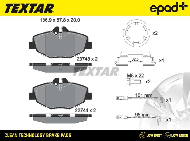 Textar 2374303CP - Jarrupala, levyjarru inparts.fi