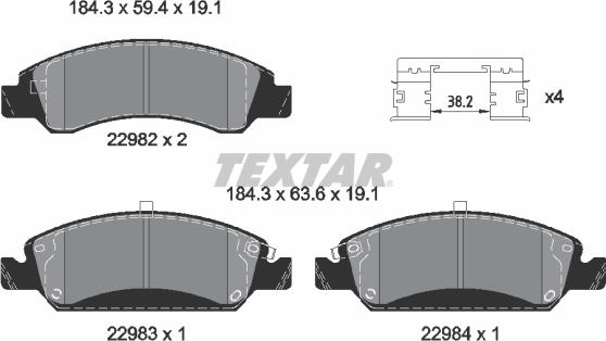 Textar 2298201 - Jarrupala, levyjarru inparts.fi