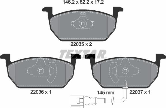 Textar 2203501 - Jarrupala, levyjarru inparts.fi