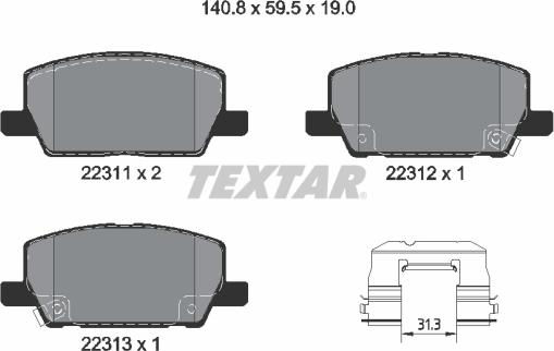 Textar 2231102 - Jarrupala, levyjarru inparts.fi