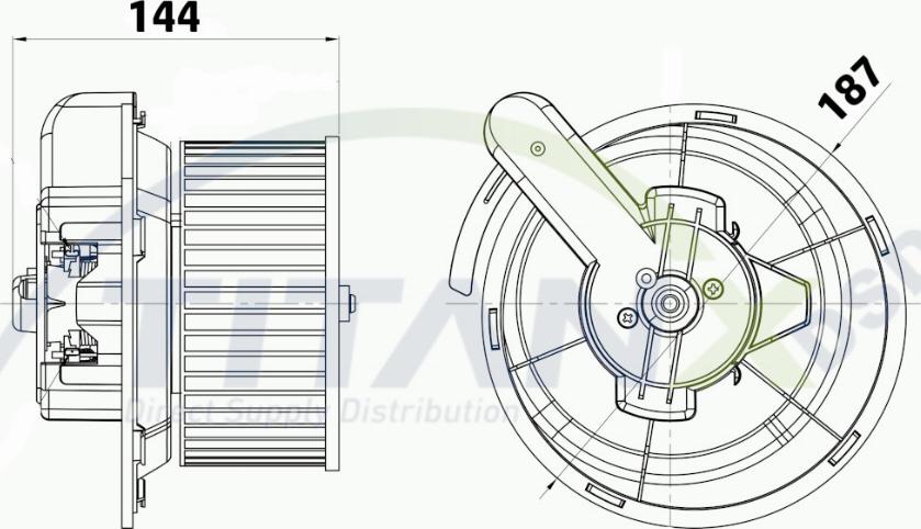 TITANX BL119005 - Sisätilapuhallin inparts.fi