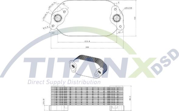 TITANX OX119001 - Moottoriöljyn jäähdytin inparts.fi