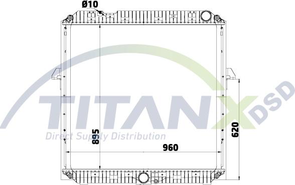 TITANX RD119020 - Jäähdytin,moottorin jäähdytys inparts.fi