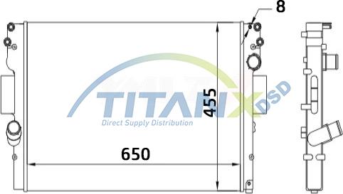 TITANX RD359007 - Jäähdytin,moottorin jäähdytys inparts.fi