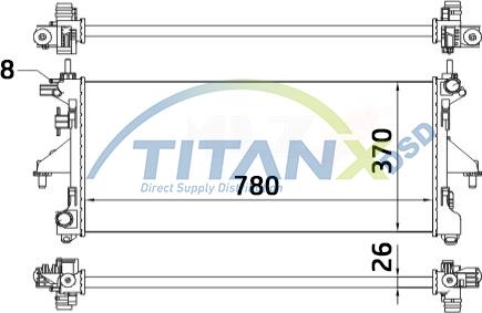 TITANX RD359033 - Jäähdytin,moottorin jäähdytys inparts.fi