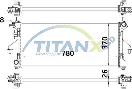 TITANX RD359017 - Jäähdytin,moottorin jäähdytys inparts.fi