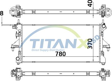 TITANX RD359028 - Jäähdytin,moottorin jäähdytys inparts.fi