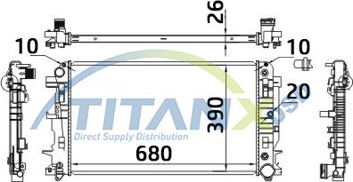 TITANX RD319011 - Jäähdytin,moottorin jäähdytys inparts.fi