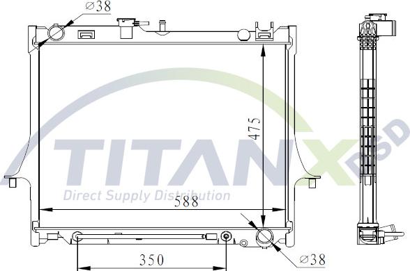 TITANX RD709011 - Jäähdytin,moottorin jäähdytys inparts.fi