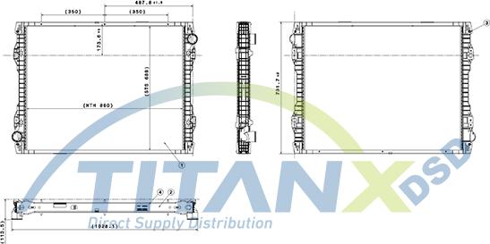 TITANX RX609014 - Jäähdytin,moottorin jäähdytys inparts.fi