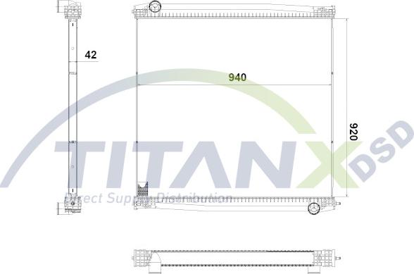 TITANX RX609033 - Jäähdytin,moottorin jäähdytys inparts.fi