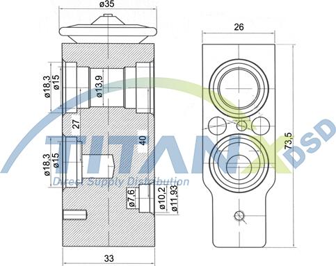 TITANX XV359002 - Paisuntaventtiili, ilmastointilaite inparts.fi