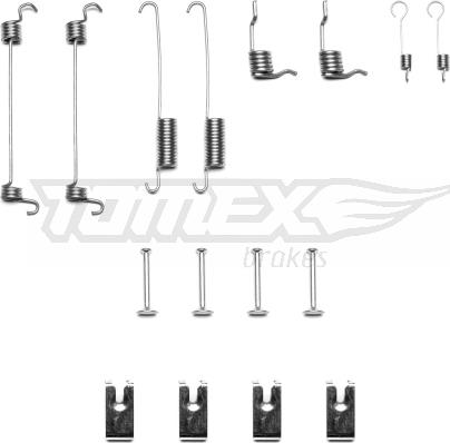 TOMEX brakes TX 40-38 - Tarvikesarja, jarrukengät inparts.fi