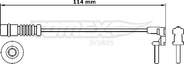 TOMEX brakes TX 30-69 - Kulumisenilmaisin, jarrupala inparts.fi