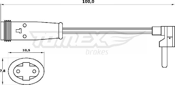 TOMEX brakes TX 30-27 - Kulumisenilmaisin, jarrupala inparts.fi