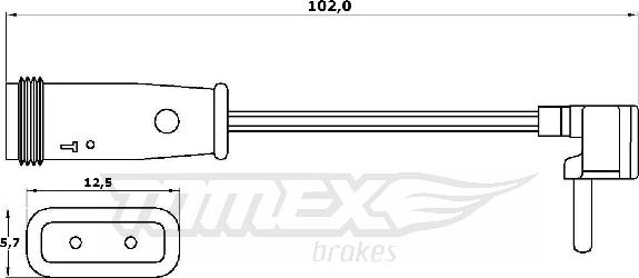 TOMEX brakes TX 30-78 - Kulumisenilmaisin, jarrupala inparts.fi