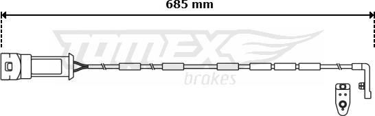 TOMEX brakes TX 31-08 - Kulumisenilmaisin, jarrupala inparts.fi