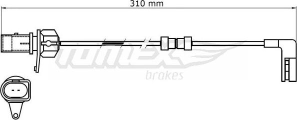 TOMEX brakes TX 31-39 - Kulumisenilmaisin, jarrupala inparts.fi