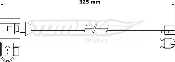 TOMEX brakes TX 31-26 - Kulumisenilmaisin, jarrupala inparts.fi